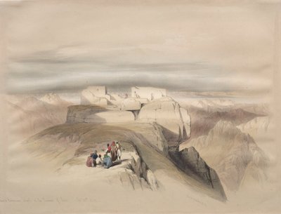 Chapelles chrétienne et mahométane au sommet du Sinaï - David Roberts
