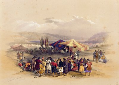 Campement des pèlerins à Jéricho, 1er avril 1839, du Volume II de 