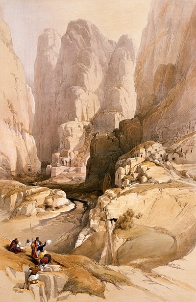 Entrée de Pétra, 10 mars 1839, planche 98 du Volume III de 