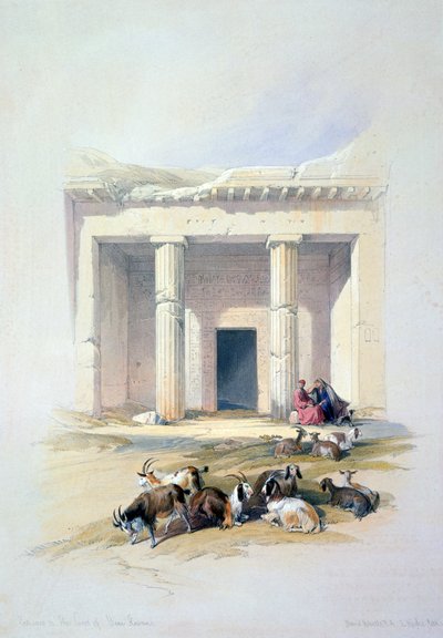 Entrée de la grotte de Beni Hassan, 19e siècle - David Roberts