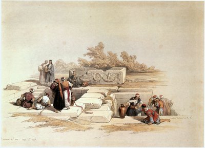 Fontaine de Canaa, vallée de Jesreel (gravure) - David Roberts