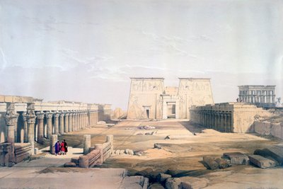 Grande approche du temple de Philae, Nubie, 19ème siècle - David Roberts
