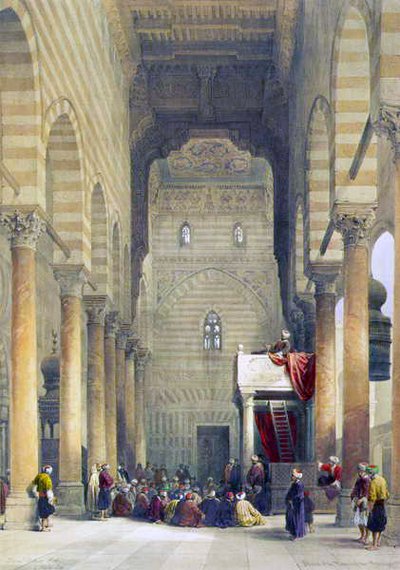 Intérieur de la mosquée des Metwalys - David Roberts