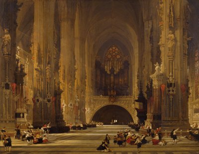 Intérieur de la cathédrale Saint-Étienne, Vienne, 1853 - David Roberts