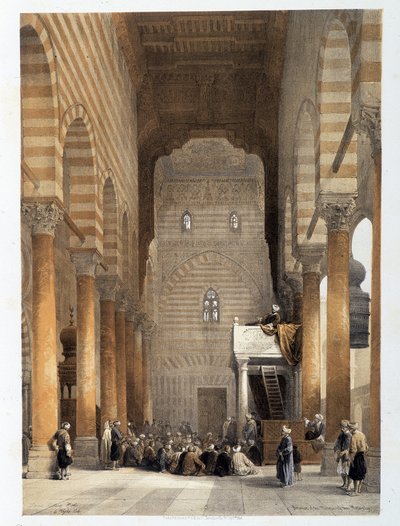 Intérieur de la Mosquée des Metwalys au Caire dans « La Terre Sainte », Londres 1849 - David Roberts