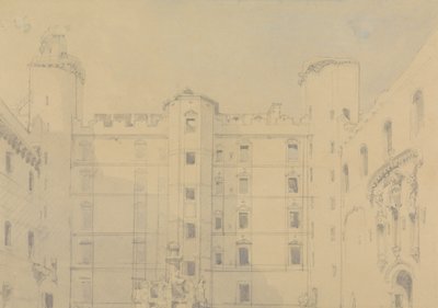 Cour du château de Linlithgow, West Lothian - David Roberts