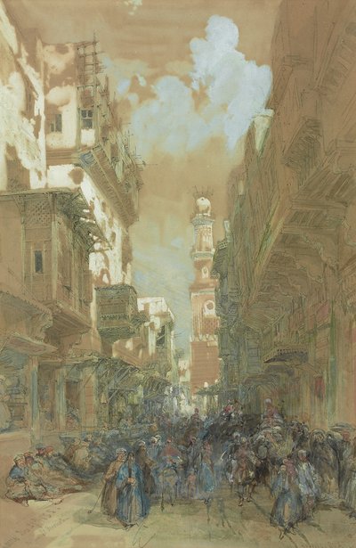 Mosquée El Mooristan, Le Caire, Égypte, 1838 - David Roberts