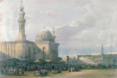 Mosquée du Sultan Hasan depuis la grande place de Rumeyleh, Le Caire, d