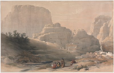 Petra, extrémité inférieure de la vallée, vue de l