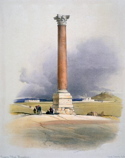 La Colonne de Pompée, Alexandrie, 19ème siècle - David Roberts