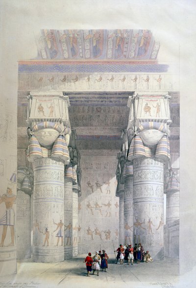 Portique du temple de Dendérah, XIXe siècle - David Roberts
