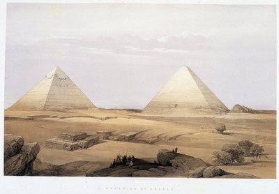 Pyramides de Gizeh - dans « La Terre Sainte », Londres 1849 - David Roberts