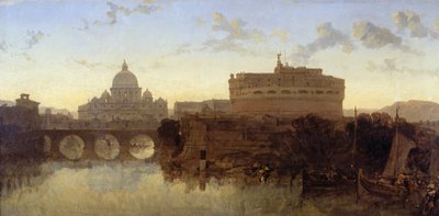Rome, Saint-Pierre et le Château Saint-Ange - David Roberts