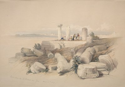 Ruines appelées Om El Hamed près de Tyr - David Roberts