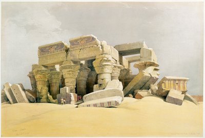 Ruines du temple de Kom Ombo, Égypte, vers 1845 - David Roberts