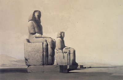 Statues à Thèbes, Égypte, c1845 - David Roberts