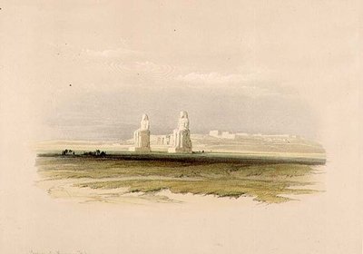 Les Colosses de Memnon, de "Égypte et Nubie", Vol.1 - David Roberts