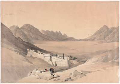 Le Couvent de Sainte-Catherine, Mont Sinaï, vue vers la plaine du campement, 1839 - David Roberts
