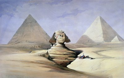 Le Grand Sphinx et les Pyramides de Gizeh - David Roberts