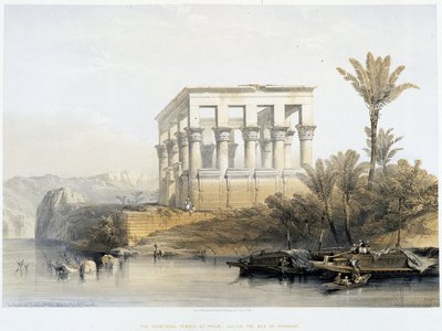 Le Temple Hypaethral à Philae, appelé le Lit de Pharaon - dans « La Terre Sainte », Londres 1849 - David Roberts