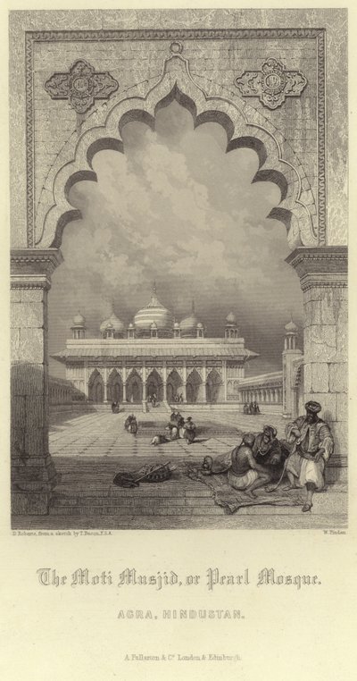La Moti Musjid à Agra - David Roberts