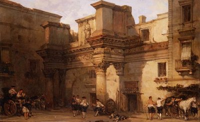Le palais de Minerve, Rome - David Roberts