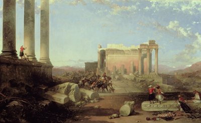 Les Ruines du Temple du Soleil à Baalbek, 1861 - David Roberts