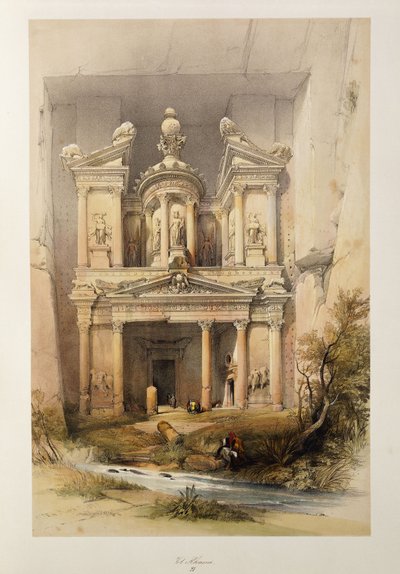 Le Trésor - El Khasne, de la série "La Terre Sainte", 1842-1849 - David Roberts