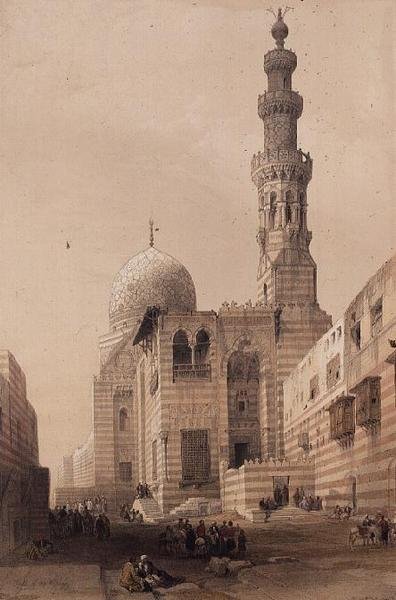 Tombeau du sultan Qayt-bay dans le cimetière oriental, ou tombes des califes, Le Caire - David Roberts