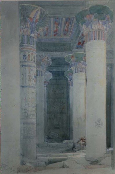 Sous le Grand Portique, Philae - David Roberts