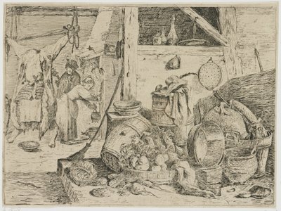 Intérieur de cuisine - David Teniers (II) (attributed to)