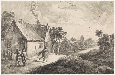 Hameau de paysans avec figures - David Teniers (II)