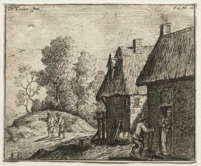Paysans parlant à une femme - David Teniers