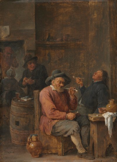 Paysans fumant dans une auberge - David Teniers