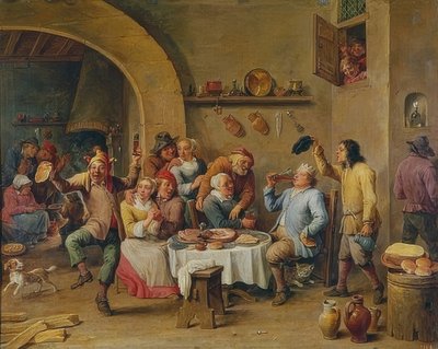 Le Roi boit. 1650-60 - David Teniers the Elder