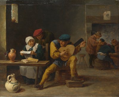 Paysans faisant de la musique dans une auberge, c. 1635 - David Teniers the Younger