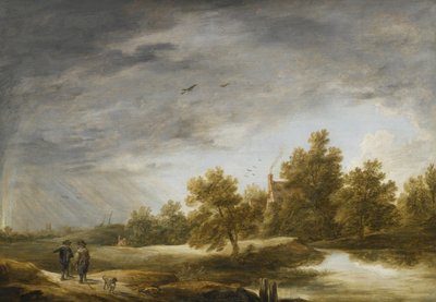 Paysage de rivière avec arc-en-ciel - David Teniers the Younger