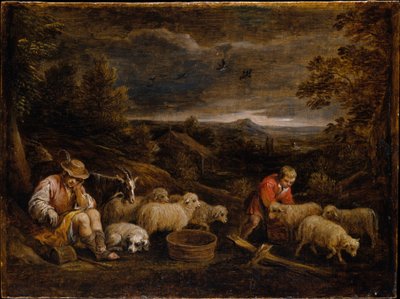 Bergers et moutons - David Teniers the Younger