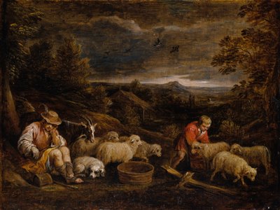 Bergers et moutons - David Teniers the Younger