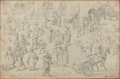 Études de figures de marché - David Teniers the Younger