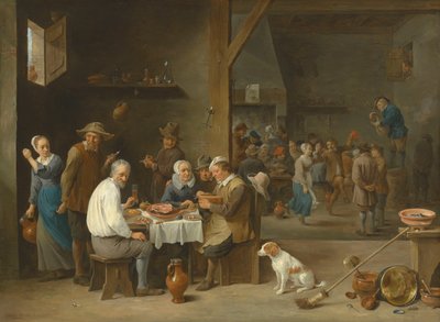 Le dîner au jambon - David Teniers the Younger