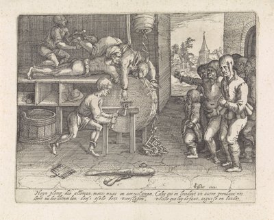 Le trompeur puni en aiguisant le nez et les oreilles - David Vinckboons (I) (possibly)