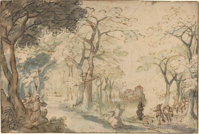 Paysage avec Élisée moqué - David Vinckboons