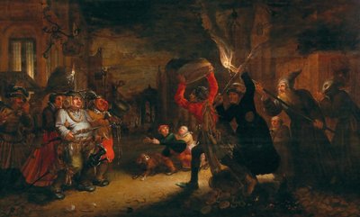Le combat entre le carnaval et le carême, début 17ème siècle - David Vinckboons