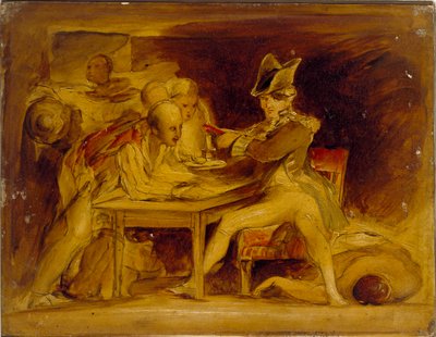 Nelson scellant la lettre de Copenhague - David Wilkie