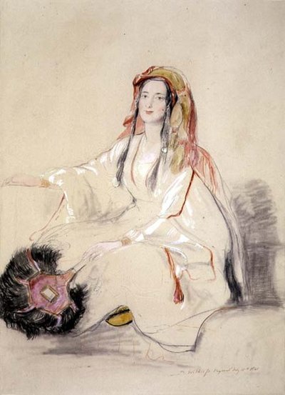 Mme Moore, Épouse du Consul Britannique à Beyrouth, en Costume Arabe - David Wilkie