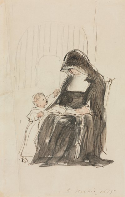 Nonne lisant à un enfant, 1835 - David Wilkie