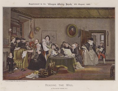 Lecture du testament - David Wilkie