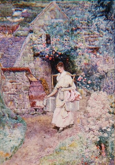 La laitière, ou Un vieux cottage du Surrey - David Woodlock