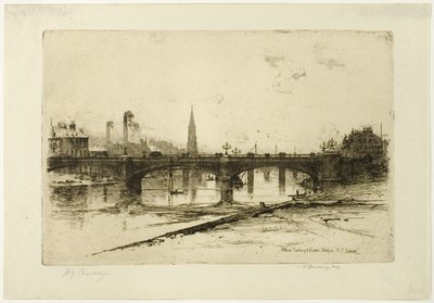Albert, Railway et Victoria Bridges, planche six du Clyde Set - David Young Cameron